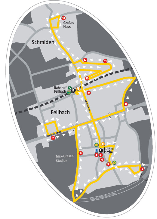 Fellbach Hopf Locations Bus Shuttle Haltestellen